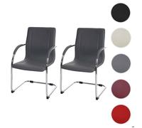 MCW 2x Chaise de salle à manger Samara PVC acier brun