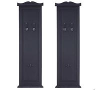 MCW 2x garderobe murale à crochets 109x28x4cm gris foncé