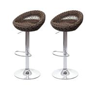 2x Tabouret De Bar Hwc-G26, Chaise De Comptoir, Rotatif, Intérieur/Extérieur, Polyrotin, Chrome Multicolore