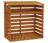MCW Abri à bois MCW-Q16, étagère pour bois de chauffage, abri à bois, support pour bois de sapin MVG 121 x 122 x 61 cm ~ naturel