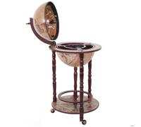 MCW Bar de salon MCW-D83 Ø 33cm roulant bois d'eucalyptus marron