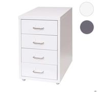 MCW Caisson à roulettes Boston T851 48x28x41cm 4 tiroirs blanc