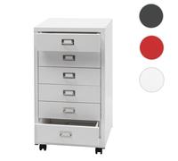MCW Caisson à roulettes MCW-L49 métal 75x40x41cm 6 tiroirs blanc