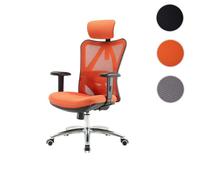 Chaise de bureau SIHOO ergonomique charge max. 150kg sans repose-pieds, orange