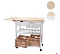 MCW Chariot de service MCW-G35 89x119x41cm blanc naturel