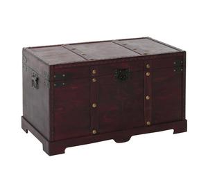 MCW Coffre bois de décoration Valence aspect antiquité 39x67x38cm carré