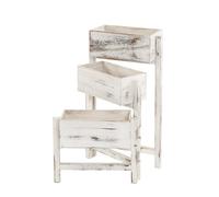 MCW Étagère jardinière shabby vintage hauteur 65cm blanc