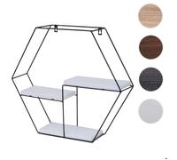 MCW Étagère murale MCW-K76 3 étagères en métal 43x49x11cm blanc