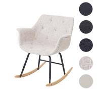 MCW Fauteuil à bascule Malmö T820 relax tissu crème gris