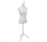 MCW Mannequin de couture T220 en mousse blanche à rayures