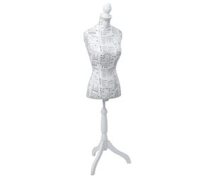 MCW Mannequin de couture T220 en mousse blanche avec croquis
