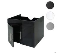 Meuble sous-vasque HWC-D16, meuble sous-vasque meuble de salle de bain, brillant 60cm noir