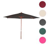 MCW Parasol de jardin Florida, Ø 3m polyester/bois 6kg ~ anthracite