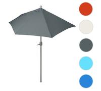 MCW Parasol en alu, hémicycle, parasol balcon UV 50+ ~ 270cm anthracite sans pied