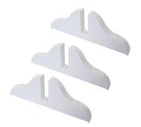 MCW Pied pour paravent pied pour cloison de séparation blanc lot de 3