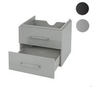 Premium Meuble sous-lavabo HWC-D16, meuble sous-lavabo Meuble de salle de bain, brillant 60cm gris