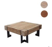 MCW Table basse de salon MCW-A15 bois massif de sapin rustique 70x70cm