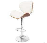 MCW Tabouret Foxrock chaise de bar bois courbé desgin rétro ~ aspect noix crème