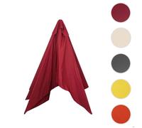 MCW Toile de rechange pour parasol Florida Ø 3,5m polyester 8 baleines bordeaux