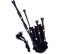 McWilliams Cornemuse traditionnelle écossaise pour débutants adultes avec accessoires complets (velours noir P)