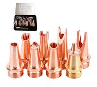MCWlaser Lot de 8 buses de soudeur laser en cuivre avec tube gradué pour pistolet de soudage laser portable