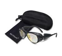 MCWlaser Lunettes de Protection Sécurité Laser CO2 10600nm 10.6um Safety Glasses Goggles CE OD5+ Type Réfléchissant Lunettes de Sécurité Laser pour CO2 Laser Gravure Découpe Beauté EP-25 Style B
