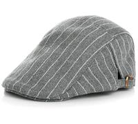 MCWTH Vintage Casquette Gavroche Plate pour Garçons Filles 2-6 Ans, Enfants Béret Rayé Chapeau Gris