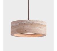 MCWYH Lampe Suspendue Nordique en travertin Naturel, îlot de Cuisine, Tambour en marbre, éclairage Vintage vers Le Bas, Lampe Suspendue au Plafond, Petit Lustre Moderne du Milieu du siècle pour Salle