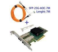 MCX4121A-XCAT CX4121 CX4111A Mellanox ConnextX-4 carte Ethernet 25 Gigabit PCI-E 3.0 NIC avec Module émetteur-récepteur 25G - Type CX4121A and 25G AOC