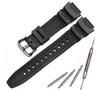 MCXGL Bracelet de montre en résine naturelle de remplacement Compatible avec Casio AE-1200 SGW-300H MRW-200H W-735H - Bracelet en caoutchouc étanche, 18mm, Résine, Quartz synthétique