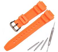 MCXGL Bracelet de montre en résine naturelle de remplacement Compatible avec Casio AE-1200 SGW-300H MRW-200H W-735H - Bracelet en caoutchouc étanche, 18mm, Quartz synthétique