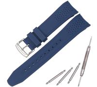 MCXGL Bracelet de montre en silicone de 23 mm de remplacement compatible avec Citizen Men's Eco-Drive Weekender, bracelet de plongée à extrémités incurvées en caoutchouc bleu AW1150-07E AW1158-05L