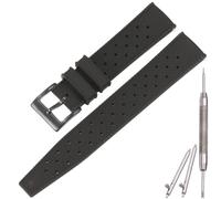 MCXGL Bracelet de montre en silicone tropical, 18 mm, 20 mm, 22 mm, résistant à l'abrasion, pour homme et femme, sport, étanche, en silicone tropical, taille unique, Silicone, Pas de pierre précieuse