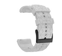 MCXGL Bracelet de rechange en caoutchouc à dégagement rapide pour montre connectée Suunto 9 Baro Copper 24 mm (Blanc)