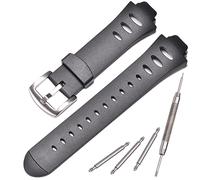 MCXGL Bracelet de Rechange en Caoutchouc de qualité supérieure pour Suunto Observer SR X6HRM, Boucle Noir/argenté 20mm Argenté