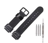 MCXGL Bracelet de rechange en nylon de 18 mm pour montre Casio AE1200WH AE-1000 SGW-300H/400 W-735 PRG270 - Boucle noire