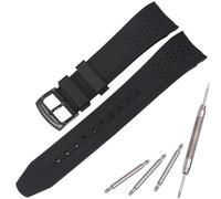 MCXGL Bracelet de rechange en silicone de 23 mm compatible avec le bracelet Citizen Eco-Drive Weekender AW1150-07E AW1158-05L en caoutchouc bleu avec extrémité incurvée, taille unique, Silicone, Pas