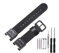 MCXGL Bracelet de rechange en tissu/cuir pour montre Casio SGW-100 GW-3000B GW-3500B PAS-400B Twin Sensor - Accessoires de montre de sport en nylon - Noir