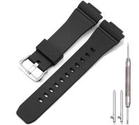 MCXGL Bracelet en résine compatible avec G-Shock GM2100 GBM2100 G-Steel - Bracelet de rechange en résine noire (boucle en acier)