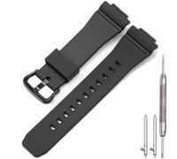 MCXGL Bracelet en résine compatible avec G-Shock GM2100 GBM2100 G-Steel - Bracelet de rechange en résine noire (boucle noire)