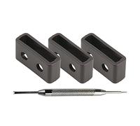 MCXGL Lot de 3 boucles de rechange noires pour bracelet de montre Casio (18 mm, 20 mm, 22 mm, 24 mm), 20 mm-Noir, 20mm, Ceinture en maille pour homme