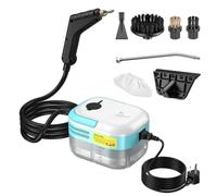 MCYVZMVOQ Nettoyeur À Vapeur Portable, Réservoir d'eau De 1200 ML, Temps De Chauffe De 15 S, Vapeur Polyvalente pour Usage Domestique, Nettoyage des Sols, des Tissus D'ameublement,Bleu