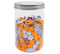 Mczcent Tirelire Transparente, Grande Tirelires Plastique pour Pièces en Euros, Grand Tire Lire Piggy Coin Money Tip Bank Jar Box Tire-lire Pot à Pourboire Tirlire pour Enfants Adolescents Adultes, XL