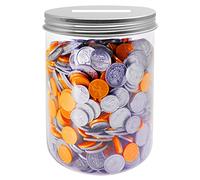 Mczcent Tirelire Transparente, Grande Tirelires Plastique pour Pièces en Euros, Grand Tire Lire Piggy Coin Money Tip Bank Jar Box Tire-Lire Pot à Pourboire Tirlire pour Enfants Adolescents Adultes, L