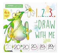 MD CREATIVE 123 Draw With Me Apprendre à dessiner Animaux Step par étape Cadeau d'anniversaire pour les enfants d'âge préscolaire et les enfants âgés de 3, 4, 5 chiffres de 0 à 20