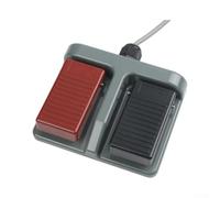 MD FS-65 Double pédale d'interrupteur à pied rouge et noir pour tâches de jeu et d'imagerie Contrôleur momentané programmable USB Design robuste (A)