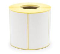 MD Labels Étiquettes thermiques 80 x 50 mm blanches en rouleau 1000 pièces Adhésif permanent, pour codes-barres, étiquettes adhésives blanches pour étiquetage