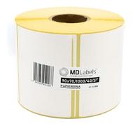 MD Labels Lot de 1000 étiquettes autocollantes en papier transfert thermique Blanc 90 x 70 mm