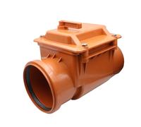 MD technic Bouchon anti-retour DN125 orange avec clapet anti-retour et verrouillage d'urgence