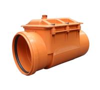 MD Technic Clapet Anti-Retour Avec Verrouillage Ø 50 à 200 en Orange et Gris au Choix (DN 200 Orange)